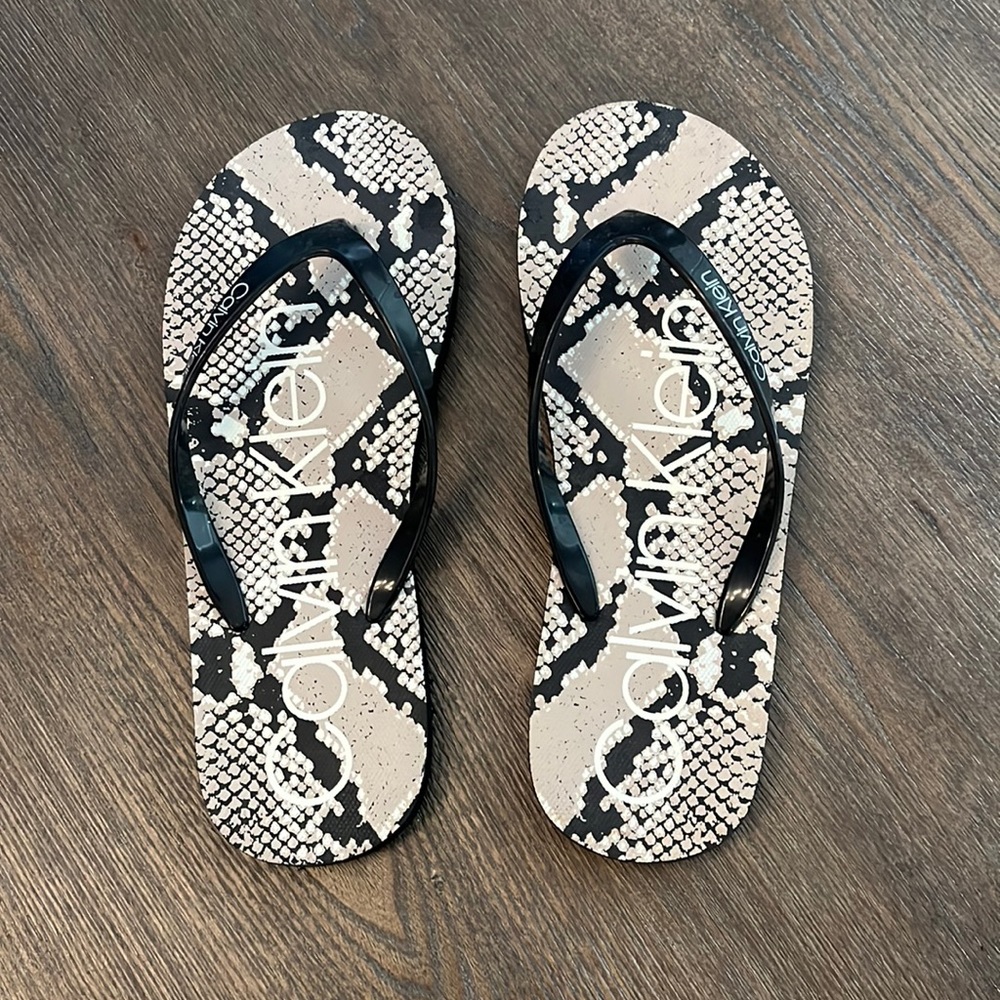 Calvin Klein flip flops